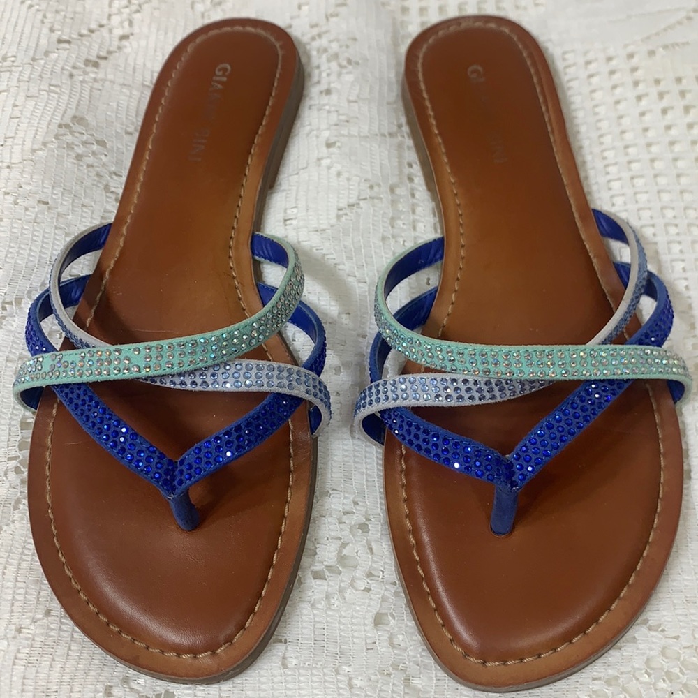 Giani Bibu Flat Sandals W/Rhinestones Design 7
